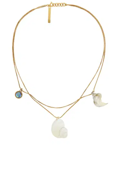 Dries Van Noten Natural Shell Resin Abalone Necklace | Thumbnail 1 Dries Van Noten Natural Shell Resin Abalone Necklace | Thumbnail 1
