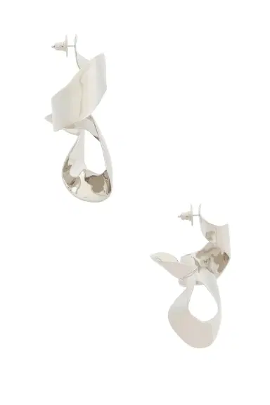 Dries Van Noten Brass Palladium Plated Earrings | Thumbnail 4