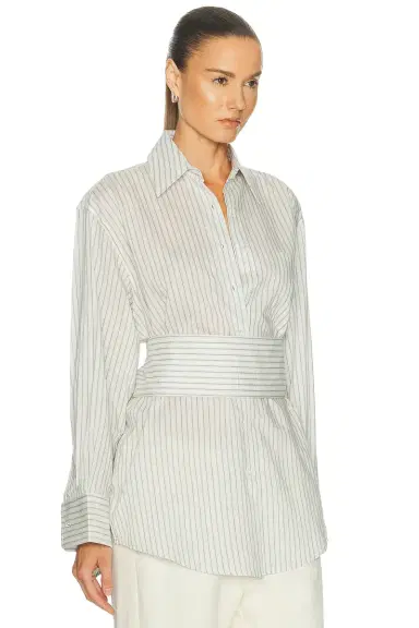 RÓHE Silk Belted Top | Thumbnail 2 RÓHE Silk Belted Top | Thumbnail 2