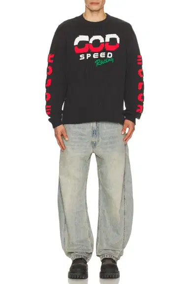 rice nine ten Knitted Racing Sweater | Thumbnail 4