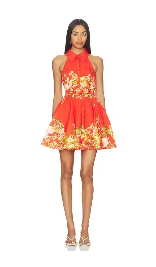 Short Dress With Buckle Belt