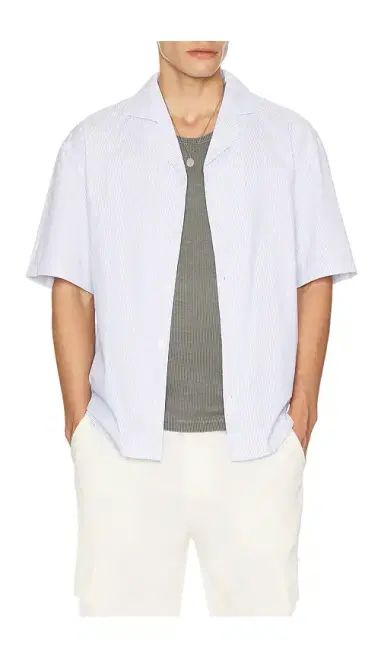Krost Cotton Stripe Bowling Shirt | Thumbnail 1 Krost Cotton Stripe Bowling Shirt | Thumbnail 1