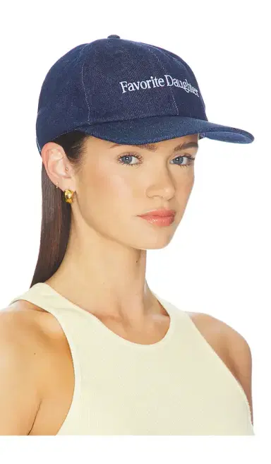Favorite Daughter The Washed Denim Baseball Cap | Thumbnail 1 Favorite Daughter The Washed Denim Baseball Cap | Thumbnail 1