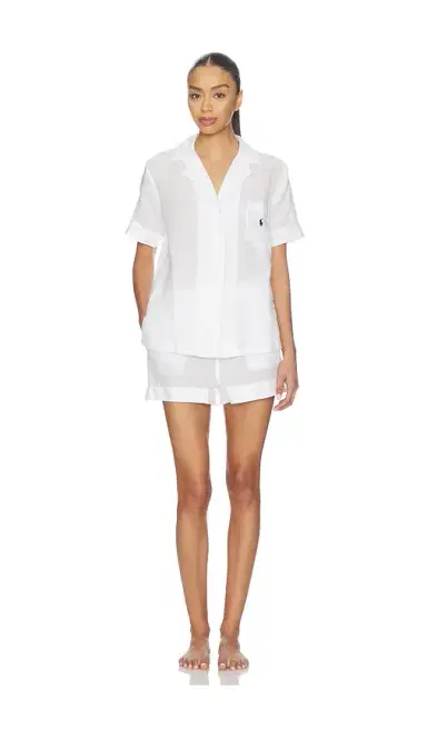 Polo Ralph Lauren Intimates Short Sleeve Linen Short Set | Thumbnail 1
