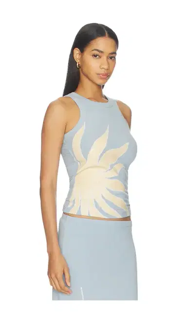 Never Fully Dressed Ice Blue Sol Rib Tank | Thumbnail 2