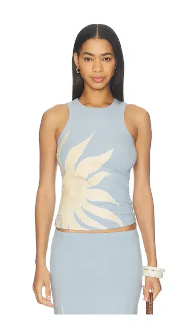 Never Fully Dressed Ice Blue Sol Rib Tank | Thumbnail 1