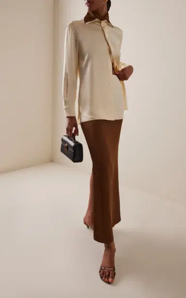 Bevza Exclusive Double-Collar Satin Shirt | Thumbnail 3 Bevza Exclusive Double-Collar Satin Shirt | Thumbnail 3