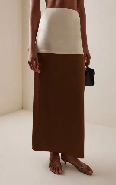 BEVZA Exclusive Double-Layer Satin Maxi Skirt | Thumbnail 3 BEVZA Exclusive Double-Layer Satin Maxi Skirt | Thumbnail 3