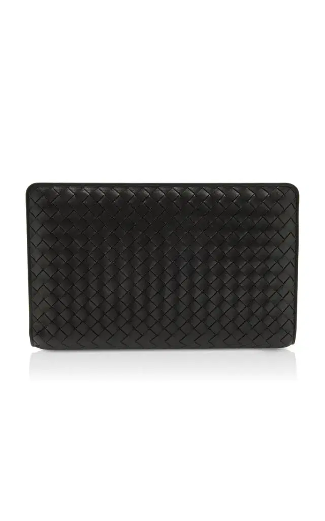 Bottega Veneta Agenda Intrecciato Leather Clutch