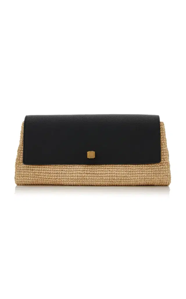 Audrey Raffia Clutch Bag