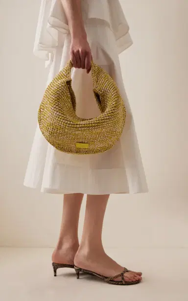 Khaite Olivia Medium Raffia Hobo Bag | Thumbnail 2
