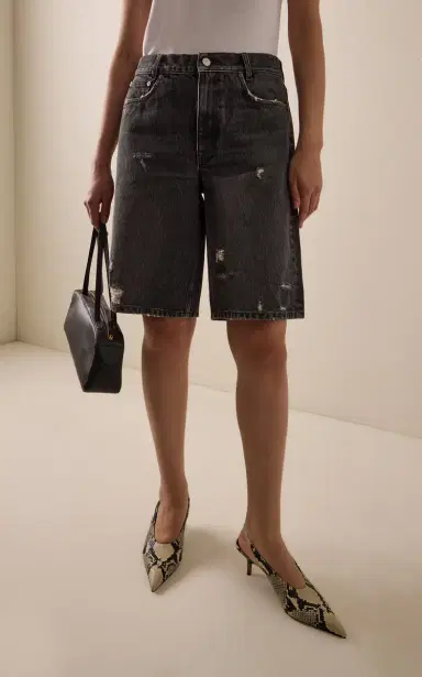 House of Dagmar High-Rise Denim Shorts | Thumbnail 3