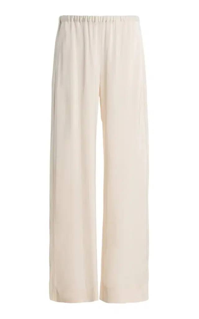 House of Dagmar Silk Wide-Leg Pants