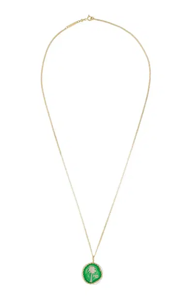 Pascale Monvoisin Faro Pendant Green June Necklace Gold | Thumbnail 1