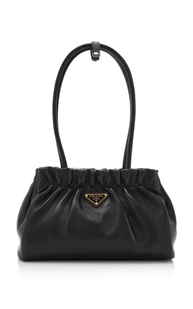 Ruched Leather Bag