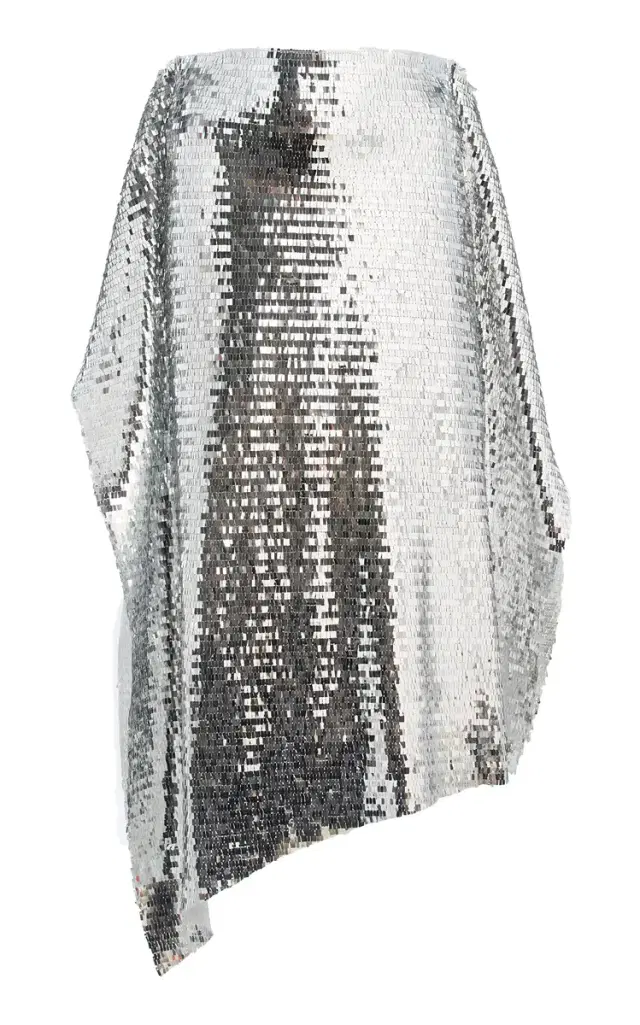 Collage Sequined Midi Skirt