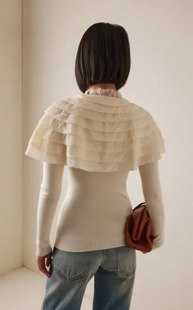 Sea Wanda Ruffled Wool Cardigan | Thumbnail 4 Sea Wanda Ruffled Wool Cardigan | Thumbnail 4
