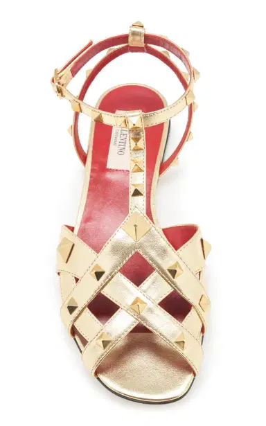 Valentino Garavani Studdy Leather Sandals | Thumbnail 3 Valentino Garavani Studdy Leather Sandals | Thumbnail 3