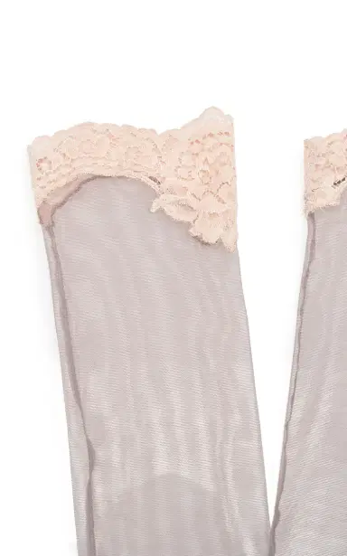 Valentino Garavani Lace-Trimmed Mesh Socks | Thumbnail 3