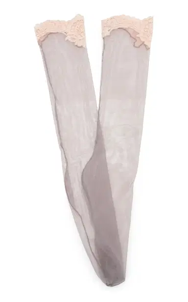 Valentino Garavani Lace-Trimmed Mesh Socks | Thumbnail 4