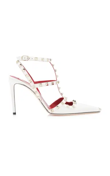 Valentino Garavani Rockstud Ankle Strap Leather Pumps | Thumbnail 1 Valentino Garavani Rockstud Ankle Strap Leather Pumps | Thumbnail 1