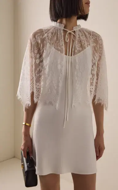 Third Form Exclusive Charmed Lace Cape and Mini Satin Slip Dress | Thumbnail 2 Third Form Exclusive Charmed Lace Cape and Mini Satin Slip Dress | Thumbnail 2