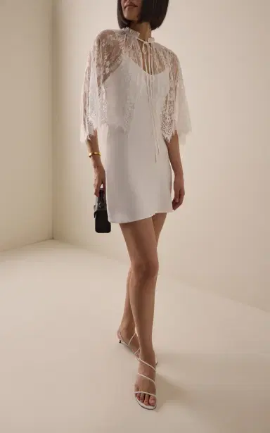 Third Form Exclusive Charmed Lace Cape and Mini Satin Slip Dress | Thumbnail 3 Third Form Exclusive Charmed Lace Cape and Mini Satin Slip Dress | Thumbnail 3