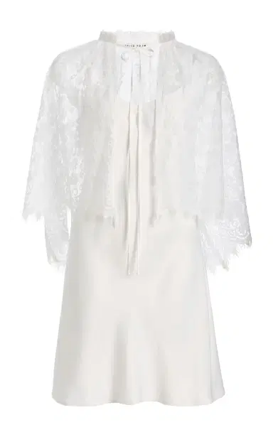 Third Form Exclusive Charmed Lace Cape and Mini Satin Slip Dress | Thumbnail 1 Third Form Exclusive Charmed Lace Cape and Mini Satin Slip Dress | Thumbnail 1