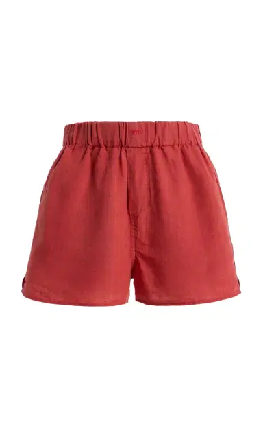 With Nothing Underneath Exclusive The Boxer Linen Shorts | Thumbnail 1