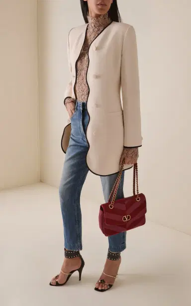 Valentino Garavani Rigid High-Rise Straight-Leg Cropped Jeans | Thumbnail 2 Valentino Garavani Rigid High-Rise Straight-Leg Cropped Jeans | Thumbnail 2