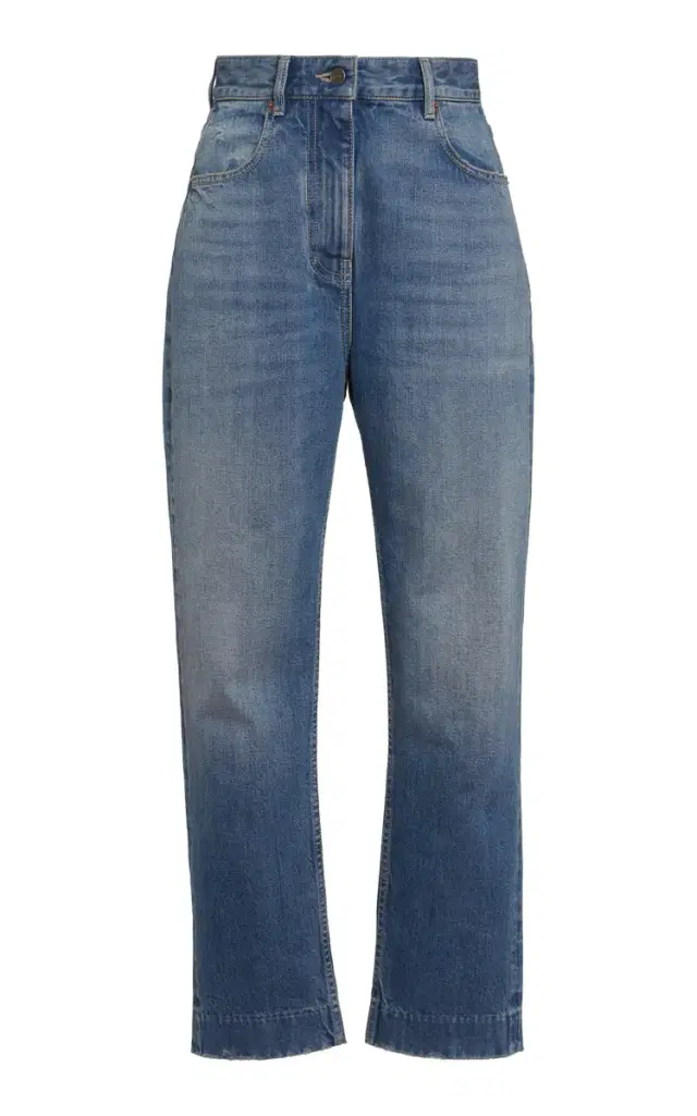 Valentino Garavani Rigid High-Rise Straight-Leg Cropped Jeans