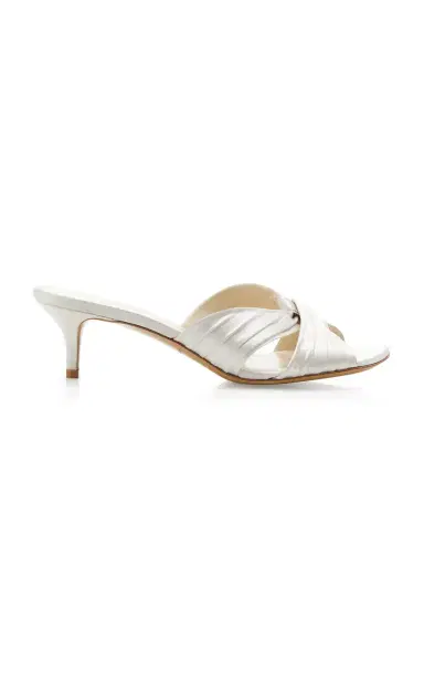 Le Monde Béryl Antonia Silk-Satin Kitten Heel Sandals | Thumbnail 1 Le Monde Béryl Antonia Silk-Satin Kitten Heel Sandals | Thumbnail 1