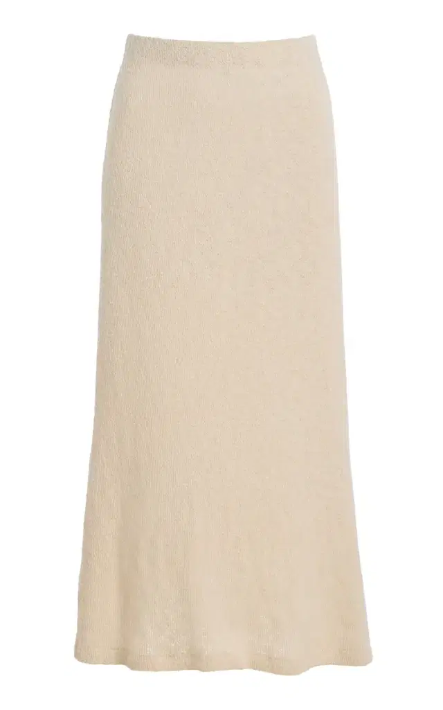 Anemos The Rey Crochet-Knit Midi Skirt