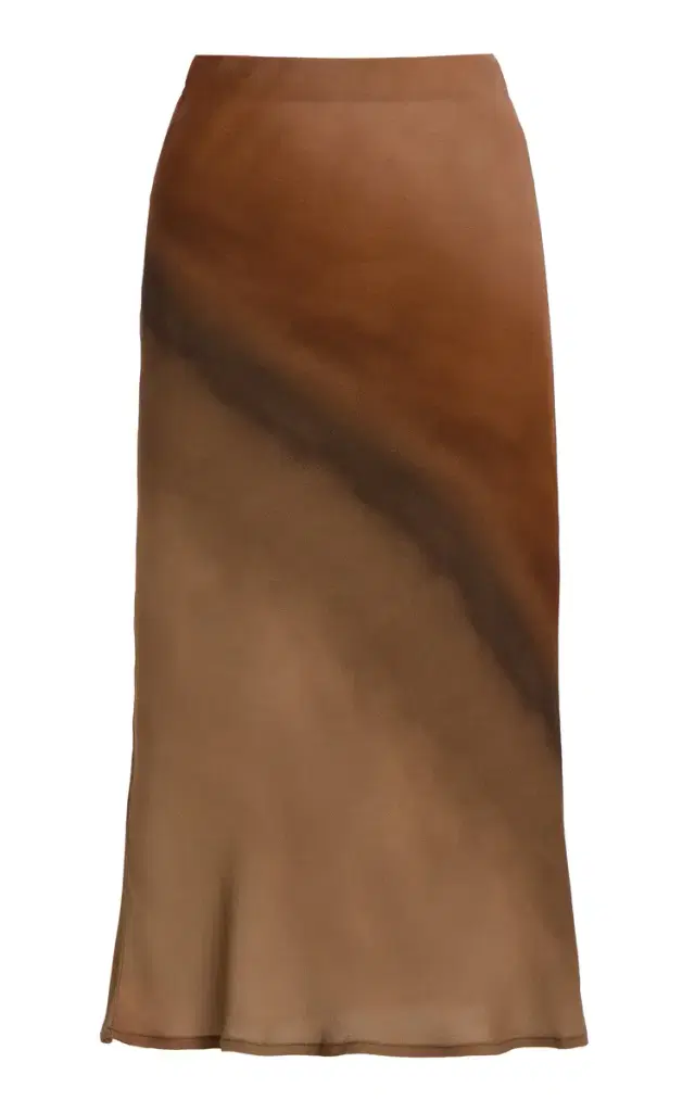 Anemos The Rey Bias-Cut Ombré Midi Skirt
