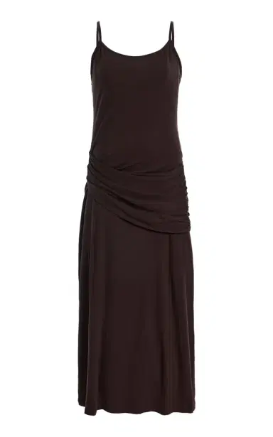 ANEMOS Draped Jersey Midi Dress | Thumbnail 1 ANEMOS Draped Jersey Midi Dress | Thumbnail 1