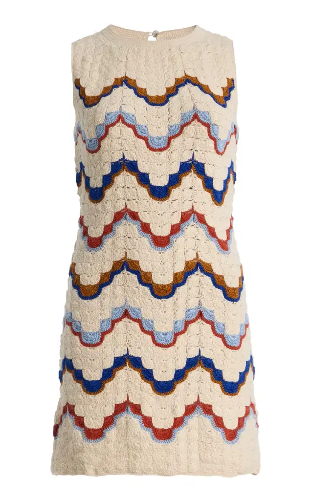 ESCVDO Alma Crocheted Cotton Mini Dress