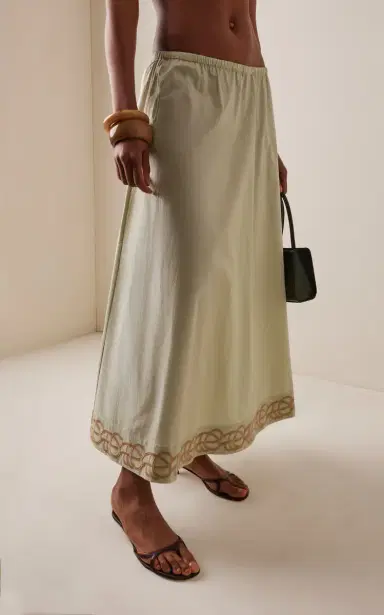 By Malene Birger Exclusive Pheobes Cotton Maxi Skirt | Thumbnail 3 By Malene Birger Exclusive Pheobes Cotton Maxi Skirt | Thumbnail 3