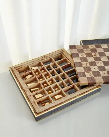 AERIN Faux Shagreen Chess Set | Thumbnail 2