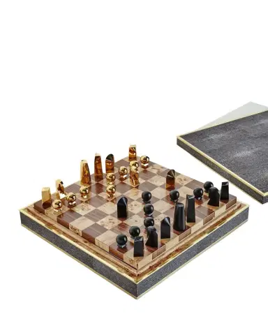 AERIN Faux Shagreen Chess Set | Thumbnail 1