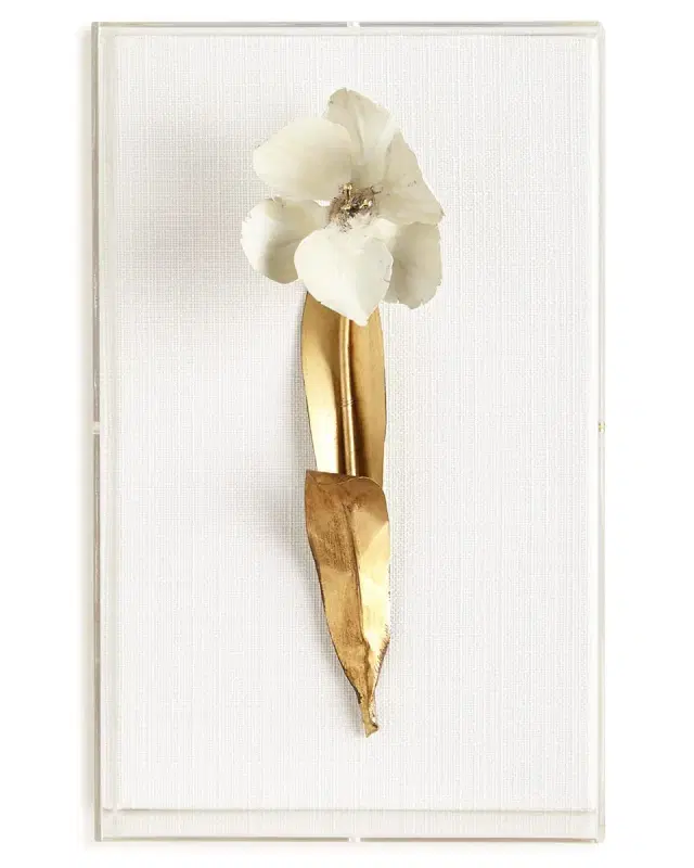 Tommy Mitchell Original Gilded Single Tulip Study on Linen