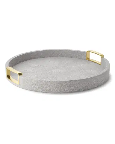 AERIN Carina Shagreen Small Round Tray | Thumbnail 2