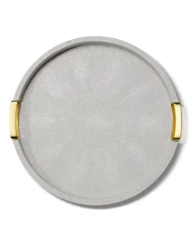 AERIN Carina Shagreen Small Round Tray | Thumbnail 1