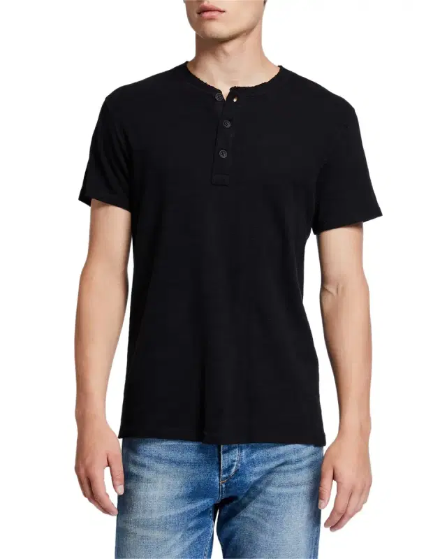 rag & bone Men 's Classic Short-Sleeve Henley Shirt