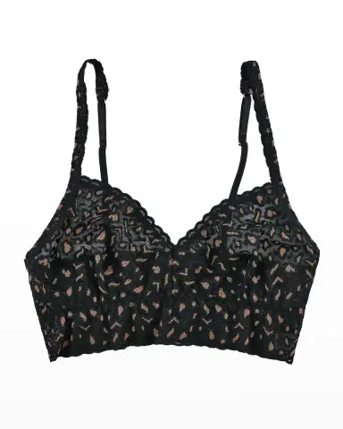 Hanky Panky Cross-Dyed Leopard Retro Lace Bralette | Thumbnail 2