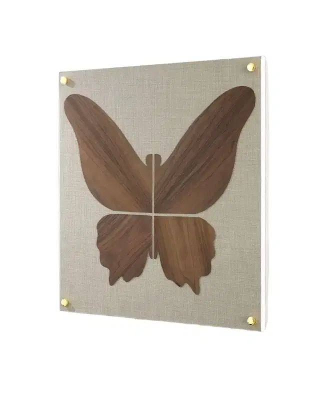 Tommy Mitchell Walnut Butterfly Artwork