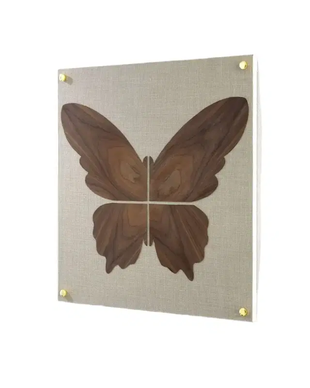 Tommy Mitchell Walnut Butterfly Artwork