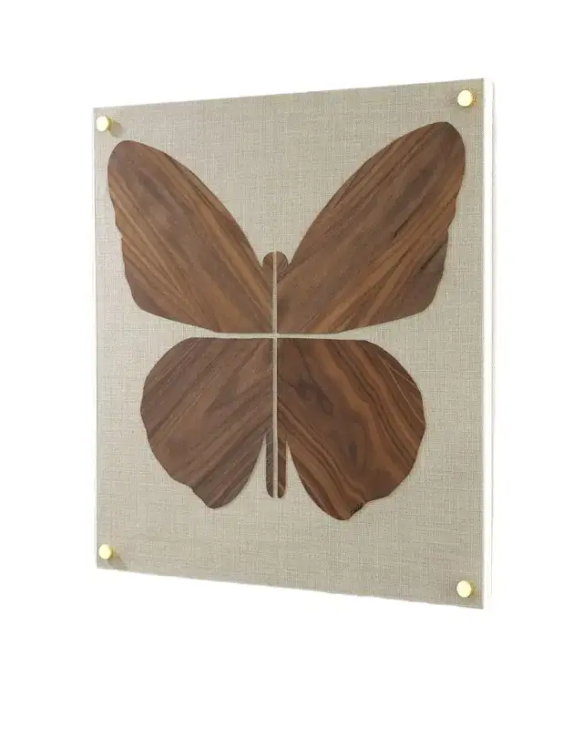 Tommy Mitchell Walnut Butterfly Artwork