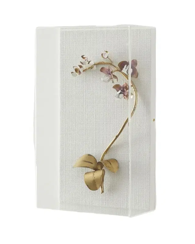 Tommy Mitchell "Gilded and Painted Orchid Study 5" Wall Decor