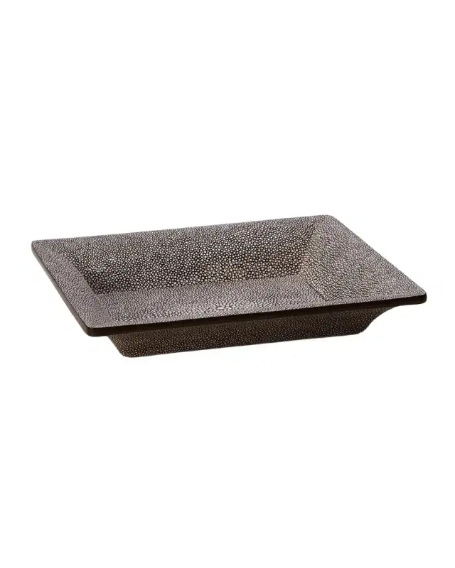 AERIN Faux Shagreen Rectangle Vide Poche