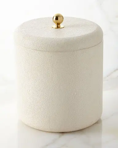 AERIN Faux Shagreen Ice Bucket, Chocolate | Thumbnail 2